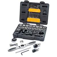 Jeu de tarauds & fili&egrave;res &agrave; cliquet m&eacute;triques, 42 Morceaux Helyx Safety & Industrial Supplies
