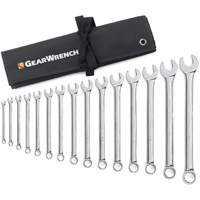 12-Point Long Pattern Wrench Set with Tool Roll, Combination, 15 Pieces, Imperial Helyx Safety & Industrial Supplies