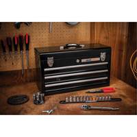 Boîte &agrave; outils portative, 20" la, 3 tiroirs, Noir Helyx Safety & Industrial Supplies