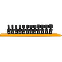 Jeu de 12 douilles m&eacute;triques flexibles universelles &agrave; chocs 1/4" &agrave; 6 pans Helyx Safety & Industrial Supplies