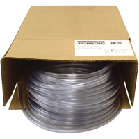 Tubing, Air/Water, 0.375" OD x 100' L, PVC, Clear, 55 PSI @ 20°C Helyx Safety & Industrial Supplies