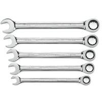 Jeu de cl&eacute;s &agrave; cliquet &agrave; 12 pans et 72 dents, Combinaison, 5 morceaux, M&eacute;trique Helyx Safety & Industrial Supplies