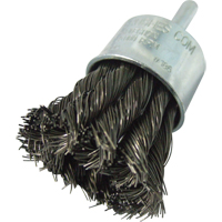 Knotted Wire End Brushes, 1" Dia., 0.014" Wire Dia., 1/4" Shank Helyx Safety & Industrial Supplies