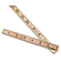 R&egrave;gle de maçon surdimensionn&eacute; Red End, 6' lo, Bois, Graduations de 1/16" Helyx Safety & Industrial Supplies