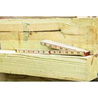 R&egrave;gle pliante, 6' lo, Bois, Graduations de 1/16" Helyx Safety & Industrial Supplies