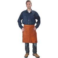 Leather Apron, Waist, 24" L, Lava Brown Helyx Safety & Industrial Supplies