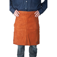 Leather Apron, Waist, 24" L, Lava Brown Helyx Safety & Industrial Supplies