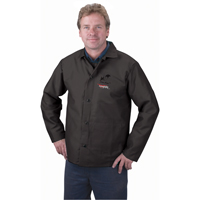 Flame Retardant Jacket, Cotton, 4X-Large, Black Helyx Safety & Industrial Supplies