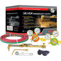 Silver Medium-Duty Welding & Cutting Outfits, 1/2" Cut, 1/4" Weld Helyx Safety & Industrial Supplies