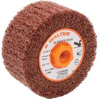 Tambour de conditionnement de surface Blendex ALLSTEEL, 4-1/4" dia. x 2" la, 5/8"-11 Arbre, Grain Cors&eacute; Helyx Safety & Industrial Supplies
