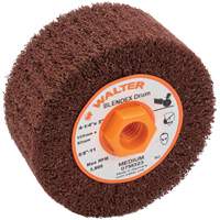 Tambour de conditionnement de surface Blendex ALLSTEEL, 4-1/4" dia. x 2" la, 5/8"-11 Arbre, Grain Moyen Helyx Safety & Industrial Supplies