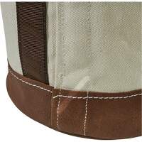 Sceau &agrave; fond en cuir, 17" h, Toile, Blanc Helyx Safety & Industrial Supplies