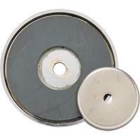 Pot magn&eacute;tique peu profond en c&eacute;ramique, dia. 1-3/8", Force de 12 lb Helyx Safety & Industrial Supplies