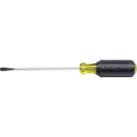 Slot Cabinet Tip Screwdriver, 1/4" Tip, Round, 10-11/32" L, Cushion Grip Handle Helyx Safety & Industrial Supplies