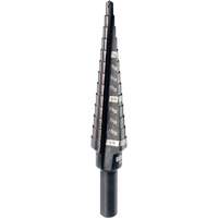#1 Step Drill Bit, 1/8" - 1/2" , 1/32" Increments, High Speed Steel Helyx Safety & Industrial Supplies