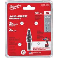 #6 Step Drill Bit, 3/8" - 1/2" , 1/16" Increments, High Speed Steel Helyx Safety & Industrial Supplies
