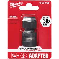 Adaptateur de douille carr&eacute;e &agrave; hexagonale pour tournevis &agrave; percussion Shockwave, Chocs, Prise 1/4", Douille 3/8", 1,875" lo Helyx Safety & Industrial Supplies