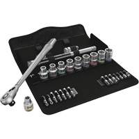 Zyklop Metric Metal Ratchet with Switch Lever Set, 29 Pcs, 1/2" Drive Size Helyx Safety & Industrial Supplies