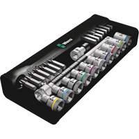 Zyklop Metric Metal Ratchet with Switch Lever Set, 29 Pcs, 1/2" Drive Size Helyx Safety & Industrial Supplies