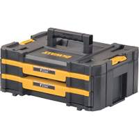TSTAK&reg; IV Tool Box with Double Shallow Drawers, 16-1/4" x 12-1/4" x 6-3/8", Black Helyx Safety & Industrial Supplies