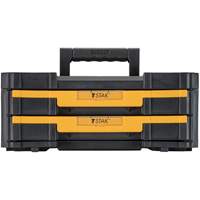TSTAK&reg; IV Tool Box with Double Shallow Drawers, 16-1/4" x 12-1/4" x 6-3/8", Black Helyx Safety & Industrial Supplies