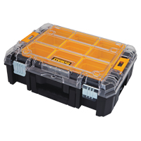 TSTAK&reg; V Organizer with Clear Lid, 17-1/4" x 13" x 6", Black Helyx Safety & Industrial Supplies