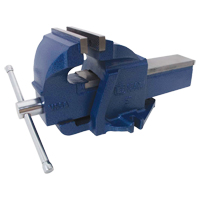 Ductile Iron Mechanics Bench Vise, 5" Jaw Width, 3-3/10" Throat Depth Helyx Safety & Industrial Supplies