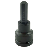 Bit Socket, Hex, 14 mm x 102 mm L, 3/4" Drive Helyx Safety & Industrial Supplies