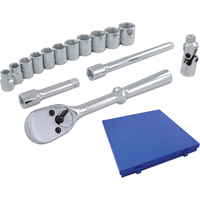 Socket & Attachment Set, 15 Pcs, 3/8" Drive Size Helyx Safety & Industrial Supplies
