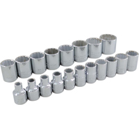 Socket Set, 19 Pcs, 3/8" Drive Size Helyx Safety & Industrial Supplies