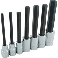Extra Long Hex Head  Socket Set, Hex, 1/2" Drive, 7 Pcs Helyx Safety & Industrial Supplies