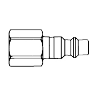 Raccords rapides - 1/2" industriel, &agrave; soupape/1 voie - Abouts, 3/8" Helyx Safety & Industrial Supplies