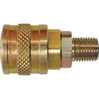 Raccords rapides - 1/4" industriel, &agrave; soupape/1 voie - Raccords automatiques, Laiton Helyx Safety & Industrial Supplies