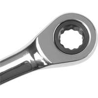 Cl&eacute; mixte &agrave; cliquet m&eacute;trique, 12 pans, 8 mm, Fini Chrome Helyx Safety & Industrial Supplies