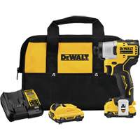 Ensemble de tournevis &agrave; percussion avec moteur sans balai Xtreme, 1/4", 1450 lb-po Couple max., 12 V, Lithium-ion Helyx Safety & Industrial Supplies