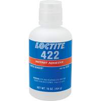 Adh&eacute;sif instantan&eacute; 422 Super Bonder, Transparent, Bouteille, 16 oz Helyx Safety & Industrial Supplies