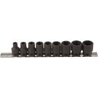 Jeu de douilles &agrave; paroi mince, 9 Mcx, Chocs, Prise de 3/8" Helyx Safety & Industrial Supplies