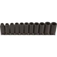 Jeu de douilles longues, 11 Mcx, Chocs, Prise de 3/8", Profond Helyx Safety & Industrial Supplies