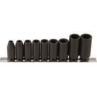 Jeu de douilles longues, 9 Mcx, Chocs, Prise de 3/8", Profond Helyx Safety & Industrial Supplies