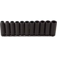 Jeu de douilles longues, 11 Mcx, Chocs, Prise de 1/2", Profond Helyx Safety & Industrial Supplies