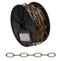 Chaîne d&eacute;corative, Acier au carbone, #10 x 60' (18,3 m) l, Charge d'utilisation 35 lb (0,0175 tonne) Helyx Safety & Industrial Supplies