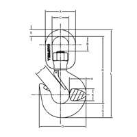 Crochet de levage pivotant avec loquet Helyx Safety & Industrial Supplies