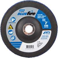 Disque &agrave; lamelles &agrave; grain grossier BlueFire, 7" x 7/8", Type 27, Grain 80, Alumine de zirconium Helyx Safety & Industrial Supplies