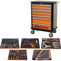 Ensemble d'outils pour m&eacute;canicien automobile avec armoire roulante, 125 morcea Helyx Safety & Industrial Supplies