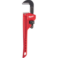 Pipe Wrench, 1-1/2" Jaw Capacity, 10" Long, Powder Coated Finish, Ergonomic Handle Helyx Safety & Industrial Supplies
