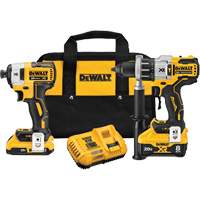 Max XR&reg; Hammer Drill/Driver & Impact Driver Kit, Lithium-Ion, 20 V Helyx Safety & Industrial Supplies