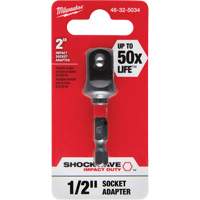 Adaptateur de douille &agrave; chocs Shockwave, 1/4" Prise, Dimension m&acirc;le 1/2", Sph&eacute;rique, 2" lo Helyx Safety & Industrial Supplies