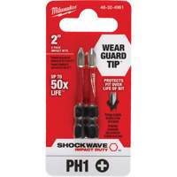 Embout de tournevis Shockwave Impact Duty, Phillips, #1, Prise 1/4" Helyx Safety & Industrial Supplies