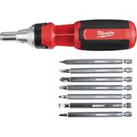 Tournevis &agrave; rochet 9 en 1 avec embouts multiples &agrave; carr&eacute; conducteur, 9-1/10" lo, Prise Coussin&eacute;e Helyx Safety & Industrial Supplies