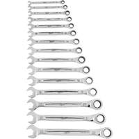Ratcheting Wrench Set, Combination, 15 Pieces, Metric Helyx Safety & Industrial Supplies